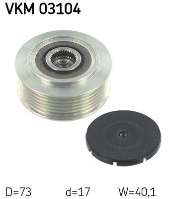 Frihjulskoppling, generator 150A Skf VKM 03104 SKF
