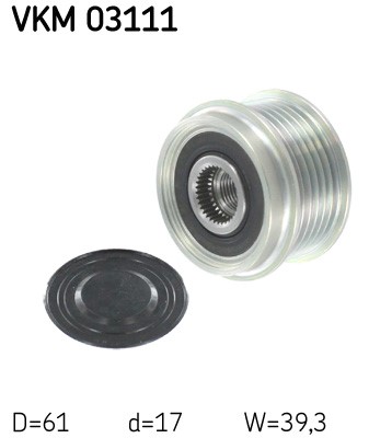 Frihjulskoppling, generator 70A Skf VKM 03111 SKF