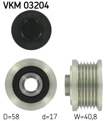 Frihjulskoppling, generator 120A Skf VKM 03204 SKF