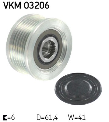 Frihjulskoppling, generator 130A Skf VKM 03206 SKF