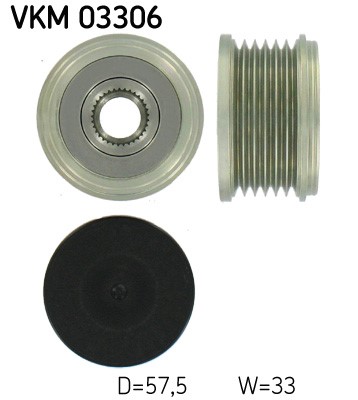 Frihjulskoppling, generator 150A Skf VKM 03306 SKF