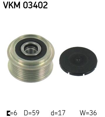 Frihjulskoppling, generator 105A Skf VKM 03402 SKF