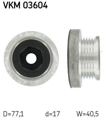 Frihjulskoppling, generator 125A Skf VKM 03604 SKF