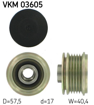 Frihjulskoppling, generator 150A Skf VKM 03605 SKF