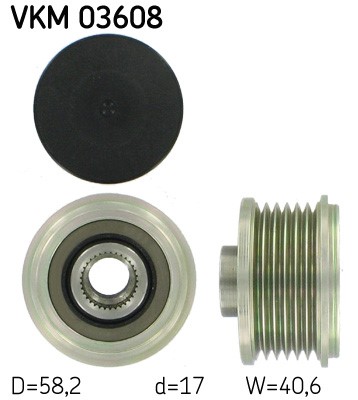 Frihjulskoppling, generator 110A Skf VKM 03608 SKF
