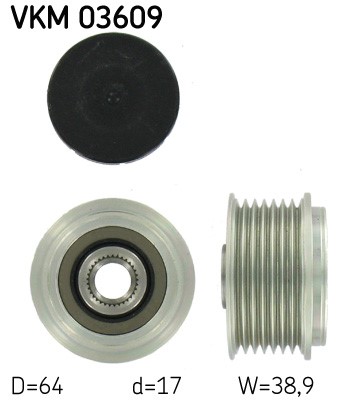 Frihjulskoppling, generator 70A Skf VKM 03609 SKF