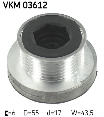 Frihjulskoppling, generator 110A Skf VKM 03612 SKF