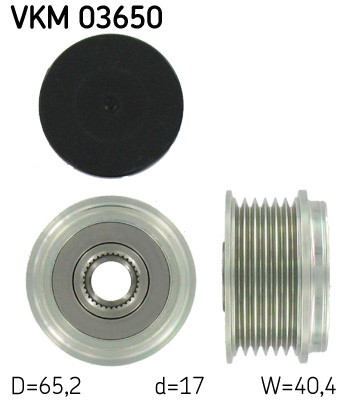 Frihjulskoppling, generator 120A Skf VKM 03650 SKF