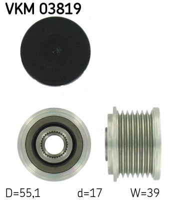 Frihjulskoppling, generator 220A Skf VKM 03819 SKF