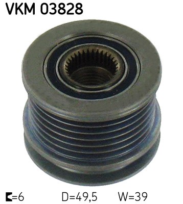 Frihjulskoppling, generator 90A Skf VKM 03828 SKF