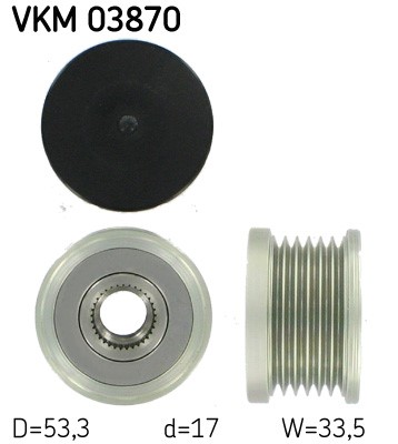 Frihjulskoppling, generator 150A Skf VKM 03870 SKF