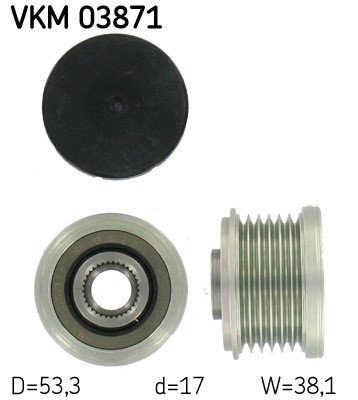 Frihjulskoppling, generator 140A Skf VKM 03871 SKF