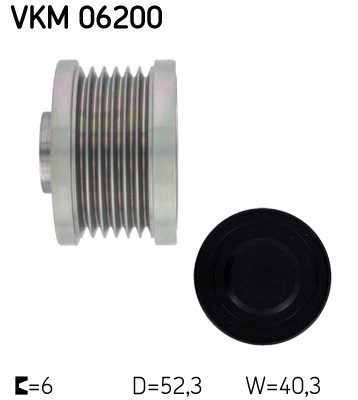 Frihjulskoppling, generator Skf VKM 06200 SKF