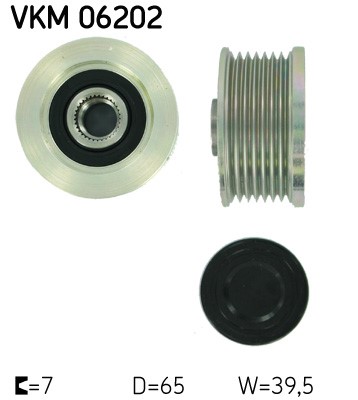 Frihjulskoppling, generator 130A Skf VKM 06202 SKF