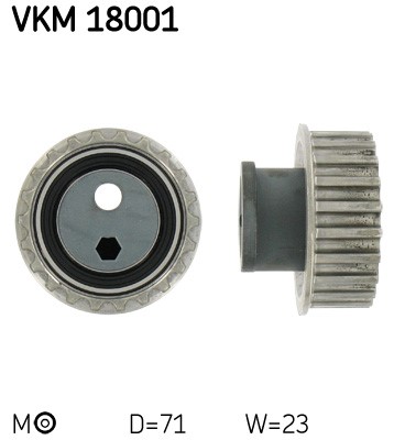 Spännrulle, kamrem, Mitt till vänster Skf VKM 18001 SKF