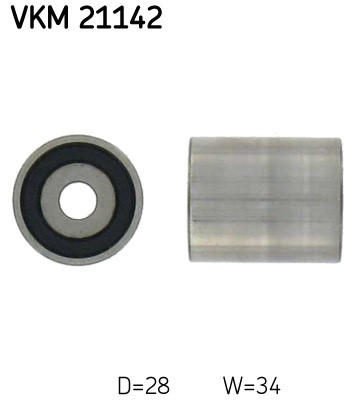 Styrrulle, kamrem, Vänster undre, Upptill Skf VKM 21142 SKF Styrrulle, kamrem, Vänster undre, Upptill Skf VKM 21142 SKF