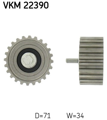 Styrrulle, kamrem, Vänster övre Skf VKM 22390 SKF