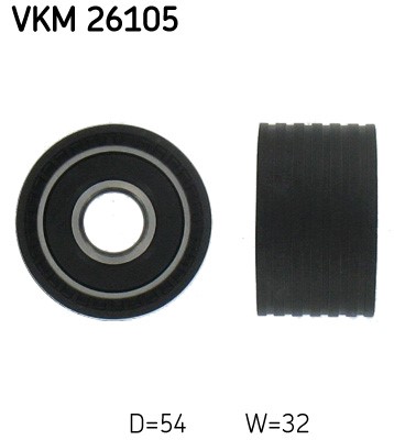 Styrrulle, kamrem, Vänster undre Skf VKM 26105 SKF