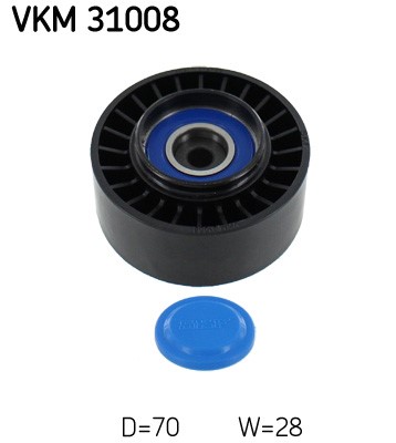 Styrrulle, drivrem, Höger, Mitt SKF