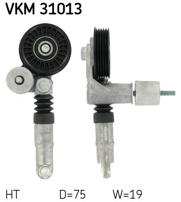 Spännrulle, Drivrem, Upptill, Mitt Skf VKM 31013 SKF