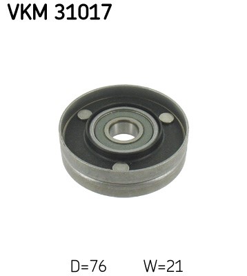Styrrulle, drivrem, Mitt, Upptill Skf VKM 31017 SKF