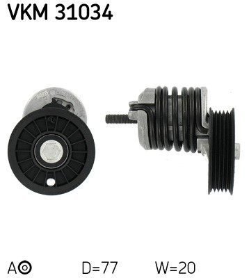 Spännrulle, Drivrem, Upptill Skf VKM 31034 SKF