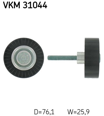 Styrrulle, drivrem, Mitt, Upptill, Höger Skf VKM 31044 SKF