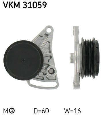 Spännrulle, Drivrem, Vänster undre Skf VKM 31059 SKF
