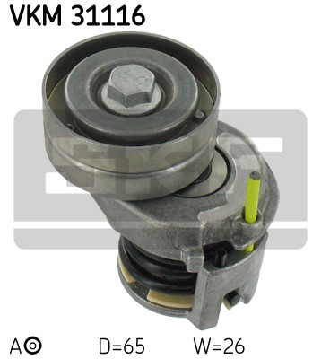 Spännrulle, Drivrem, Höger nedtill, Mitt, Höger Skf VKM 31116 SKF