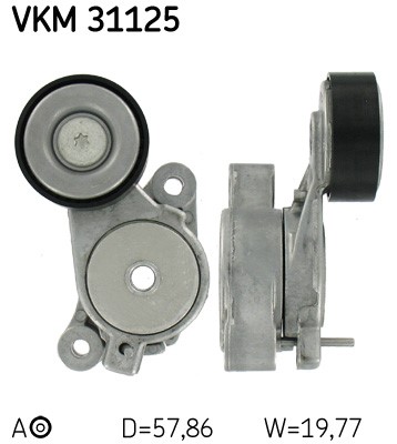 Spännrulle, Drivrem, Vänster övre, Höger nedtill Skf VKM 31125 SKF