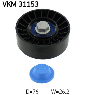 Styrrulle, drivrem, Vänster övre, Upptill Skf VKM 31153 SKF