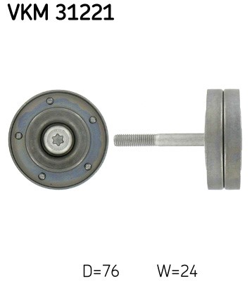 Styrrulle, drivrem, Mitt Skf VKM 31221 SKF