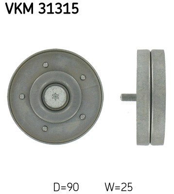 Styrrulle, drivrem, Nedre Skf VKM 31315 SKF