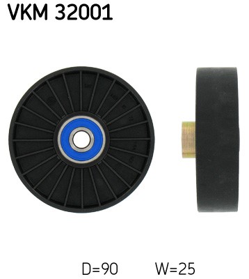 Styrrulle, drivrem, Mitt, Höger Skf VKM 32001 SKF