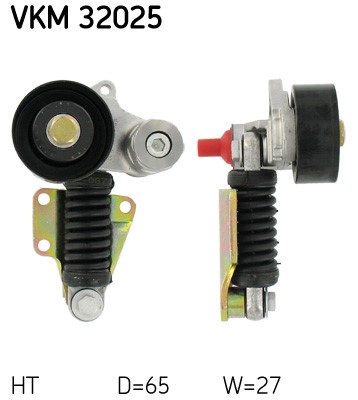Spännrulle, Drivrem, Vänster undre, Nedre Skf VKM 32025 SKF