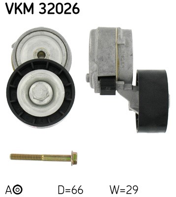 Spännrulle, Drivrem, Nedre, Vänster Skf VKM 32026 SKF
