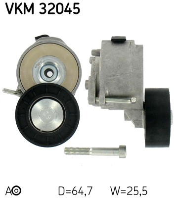 Spännrulle, Drivrem, Vänster undre Skf VKM 32045 SKF