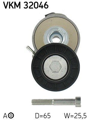 Spännrulle, Drivrem, Vänster undre, Mitt till höger, Mitt till vä SKF