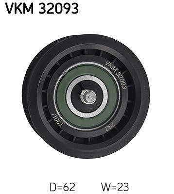 Styrrulle, drivrem, Vänster övre, Upptill, Mitt Skf VKM 32093 SKF