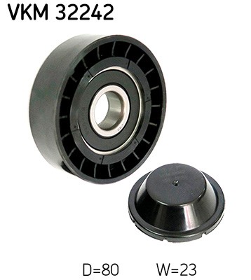 Styrrulle, drivrem, Upptill, Nedre Skf VKM 32242 SKF