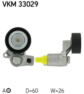 Spännrulle, Drivrem, Vänster övre, Vänster, Upptill, Mitt, Höger SKF Spännrulle, Drivrem, Vänster övre, Vänster, Upptill, Mitt, Höger SKF