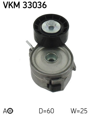 Spännrulle, Drivrem, Mitt till höger, Upptill, Vänster Skf VKM 33 SKF