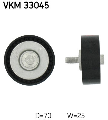Styrrulle, drivrem, Mitt, Nedre Skf VKM 33045 SKF
