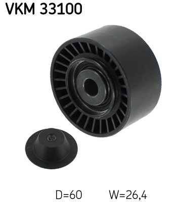 Styrrulle, drivrem, Mitt, Vänster, Höger, Upptill, Nedre SKF