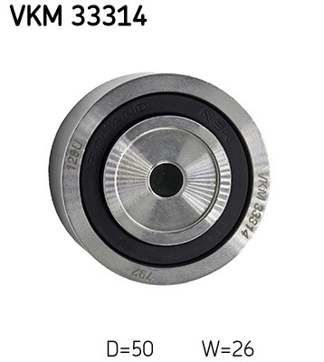 Styrrulle, drivrem, Nedre, Mitt Skf VKM 33314 SKF