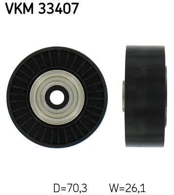 Styrrulle, drivrem, Mitt, Höger, Nedre Skf VKM 33407 SKF