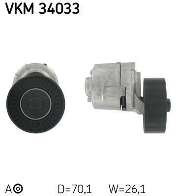 Spännrulle, Drivrem, Mitt till höger, Mitt Skf VKM 34033 SKF
