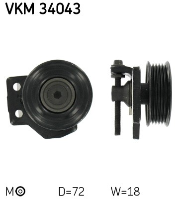Spännrulle, Drivrem, Höger Skf VKM 34043 SKF