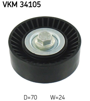 Styrrulle, drivrem, Mitt, Upptill, Höger, Nedre Skf VKM 34105 SKF