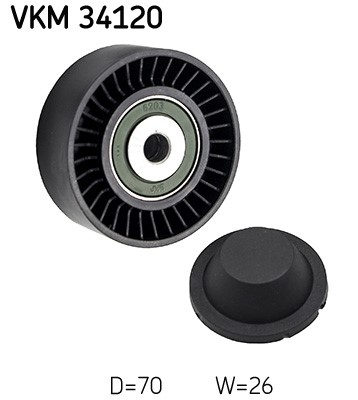 Styrrulle, drivrem, Vänster övre Skf VKM 34120 SKF